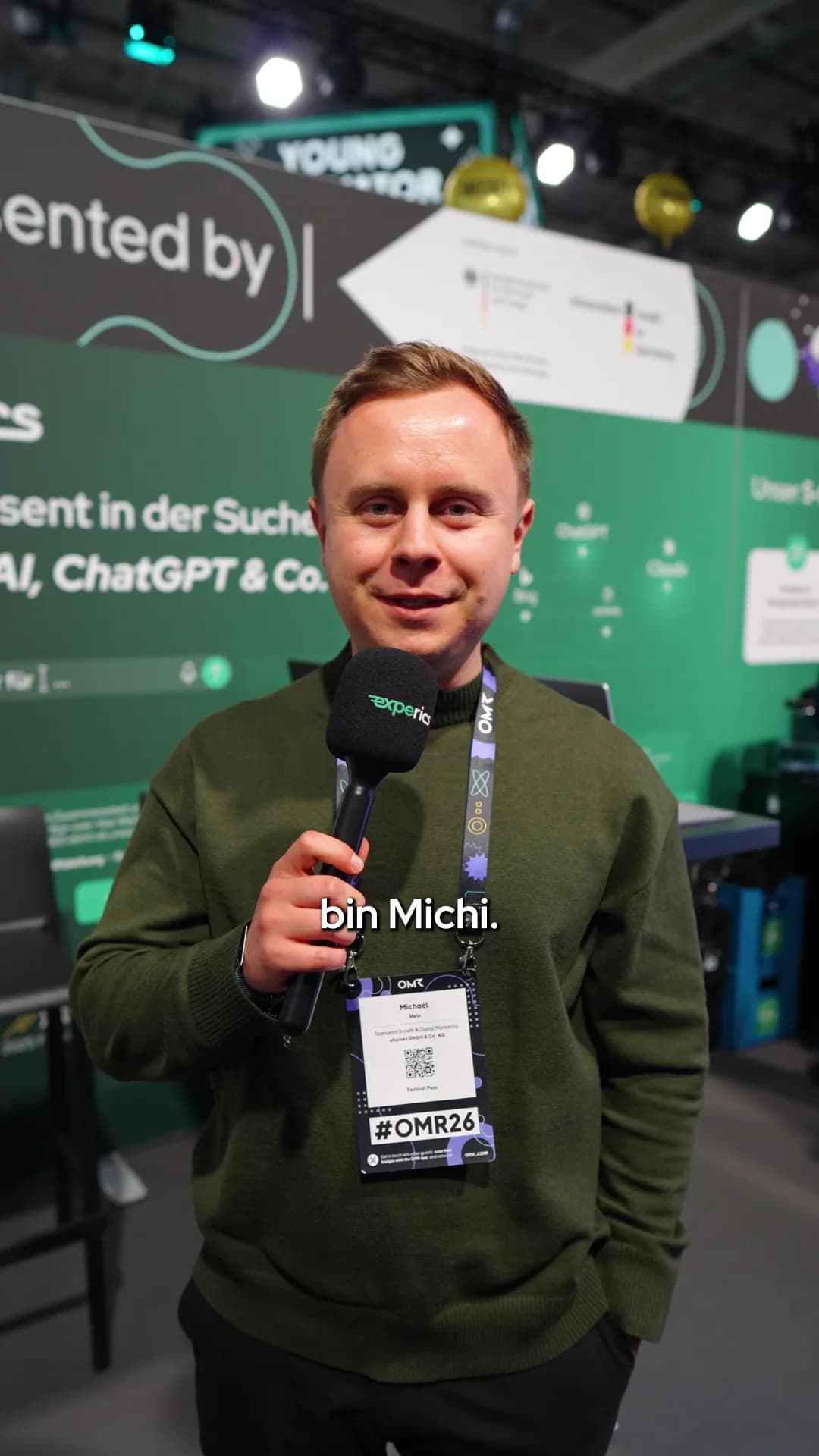 Michael Hein, Teamlead Growth & Digital Marketing ehorses, im O-Ton-Snippet von der OMR 2026