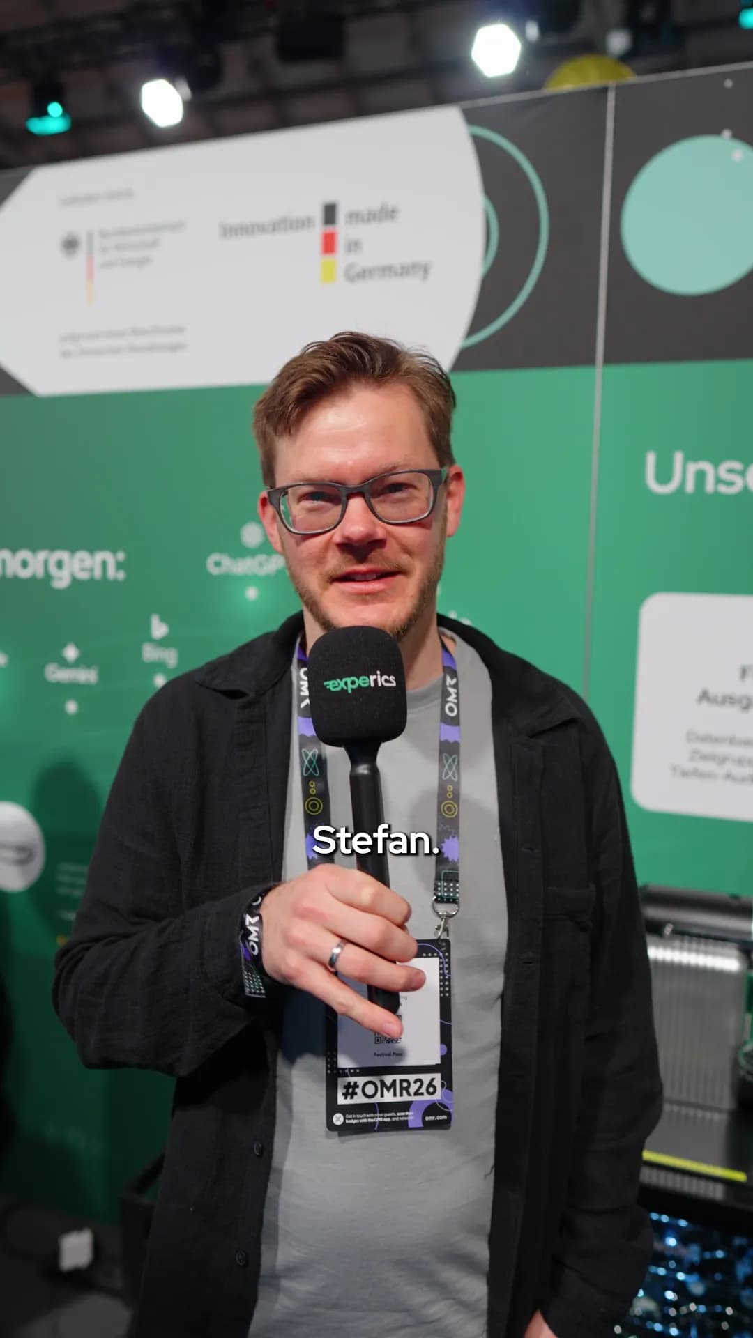 Stefan Ripperda, Head of Marketing steda, im O-Ton-Snippet von der OMR 2026
