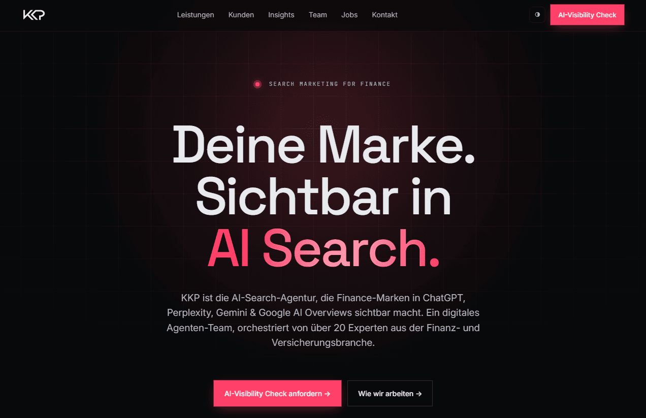 Website-Screenshot von Kosch Klink Performance