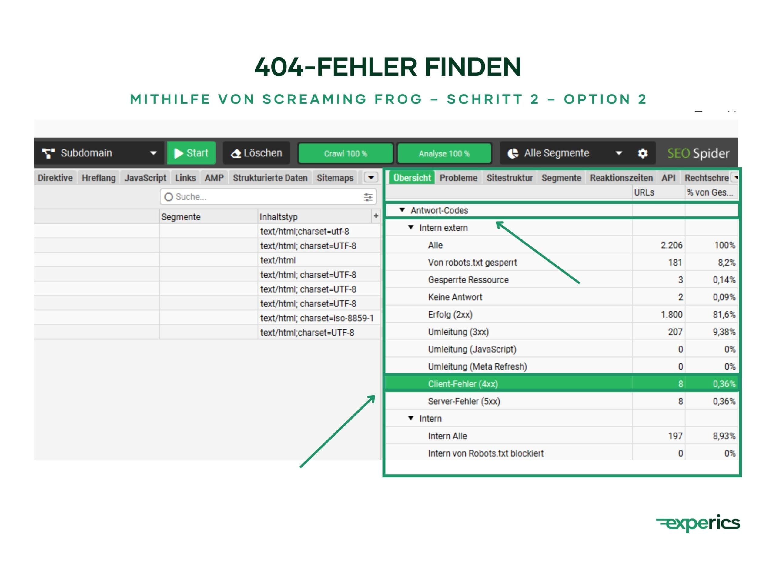 Anstelle der zuerst vorgestellten Methode hast du auch die Möglichkeit, einen anderen Filter zu wählen.