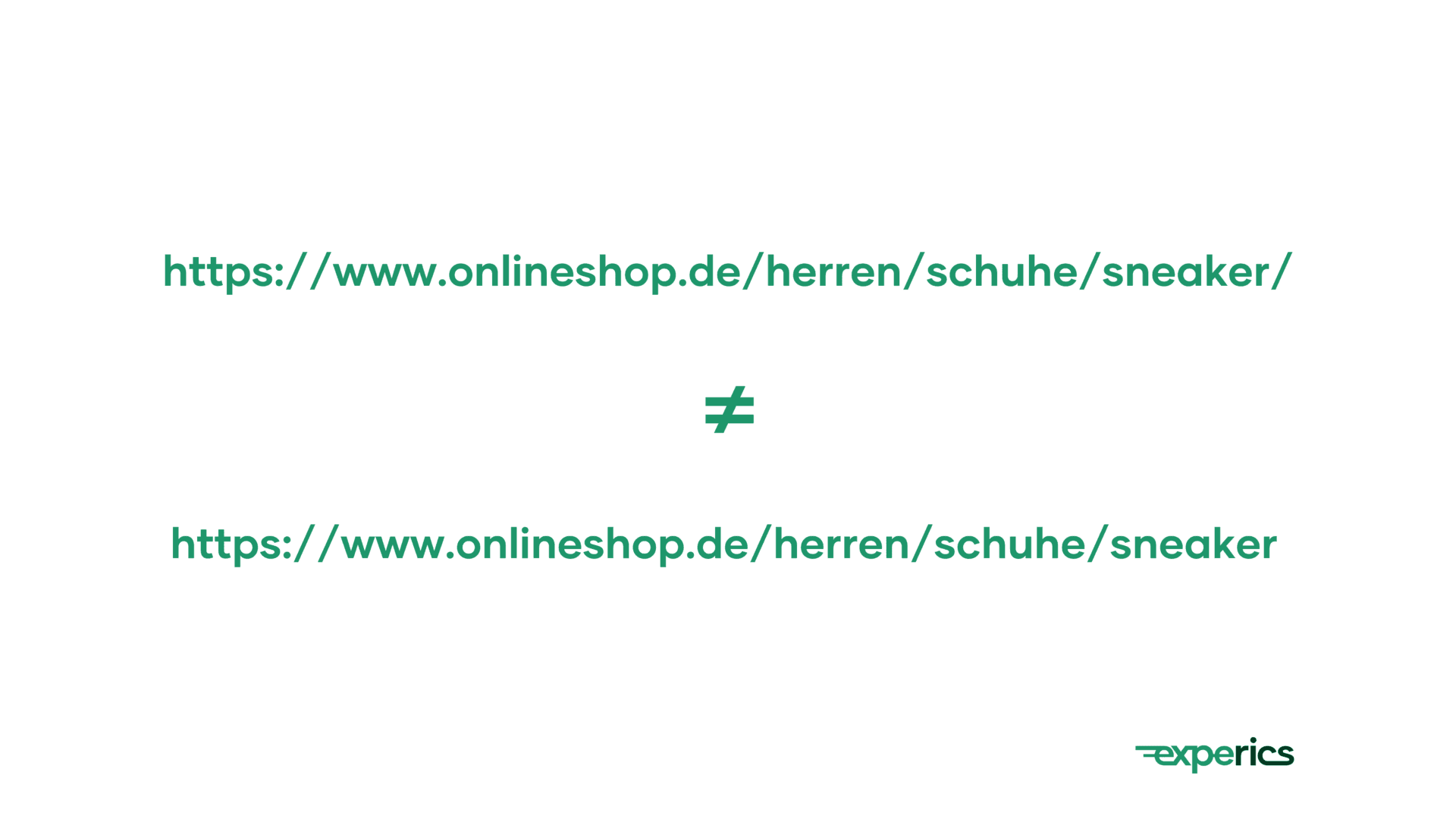 Wähle eine einheitliche URL-Struktur.
